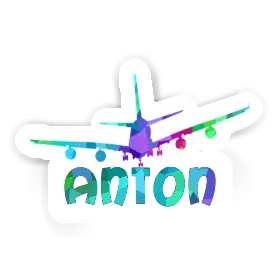 Anton Sticker Flugzeug Image