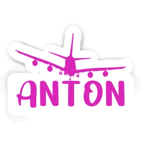 Sticker Anton Flugzeug Image