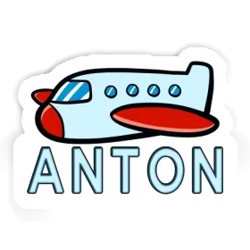 Anton Sticker Flugzeug Image