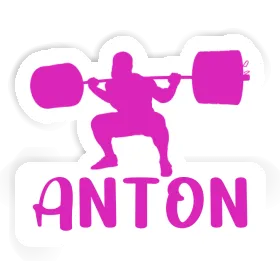 Aufkleber Gewichtheberin Anton Image