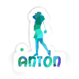 Anton Sticker Golferin Image