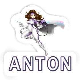 Aufkleber Frisörin Anton Image