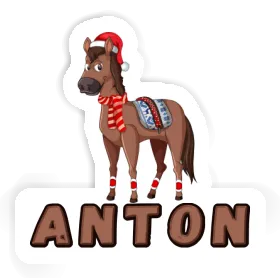 Anton Sticker Weihnachtspferd Image