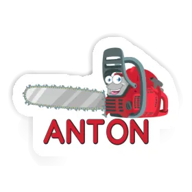 Kettensäge Aufkleber Anton Image