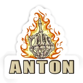 Sticker Mittelfinger Anton Image