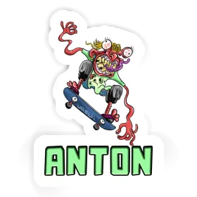 Skateboarder Sticker Anton Image