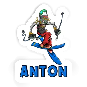 Anton Aufkleber Skifahrer Image