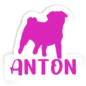 Mops Sticker Anton Image