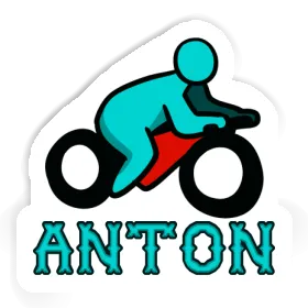 Motorradfahrer Aufkleber Anton Image