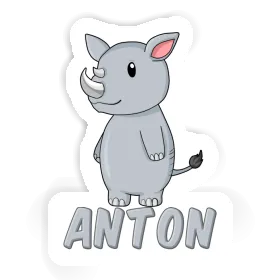 Anton Autocollant Rhinocéros Image