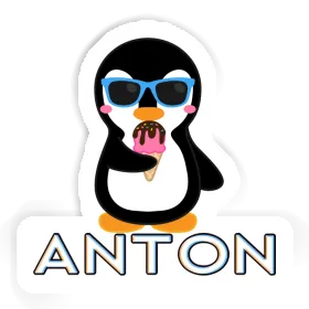 Pinguin Aufkleber Anton Image