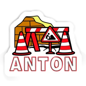 Straßenbaustelle Sticker Anton Image