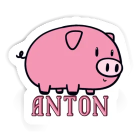 Aufkleber Schwein Anton Image