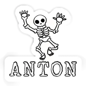 Aufkleber Skelett Anton Image