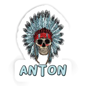 Sticker Anton Indianer Totenkopf Image