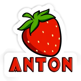 Aufkleber Erdbeere Anton Image