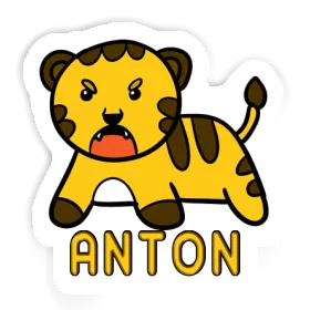 Anton Autocollant Bébé tigre Image