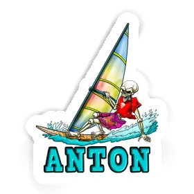 Anton Sticker Surfer Image