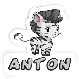 Zebra Aufkleber Anton Image