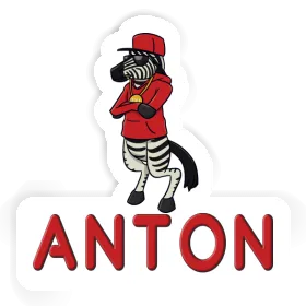 Sticker Zebra Anton Image