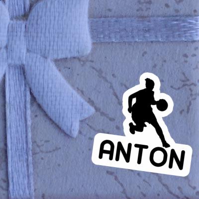 Basketballspielerin Sticker Anton Laptop Image