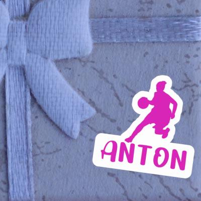 Sticker Basketballspielerin Anton Laptop Image