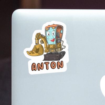 Excavator Sticker Anton Notebook Image