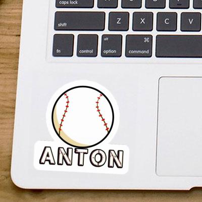 Balle de baseball Autocollant Anton Laptop Image