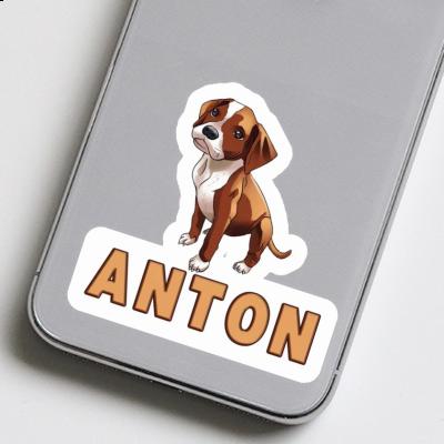 Boxerhund Aufkleber Anton Laptop Image