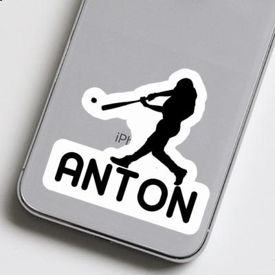 Aufkleber Baseballspieler Anton Notebook Image