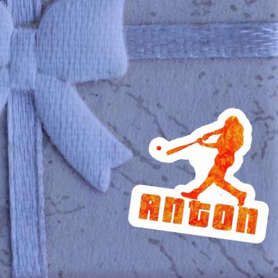 Baseballspieler Sticker Anton Laptop Image