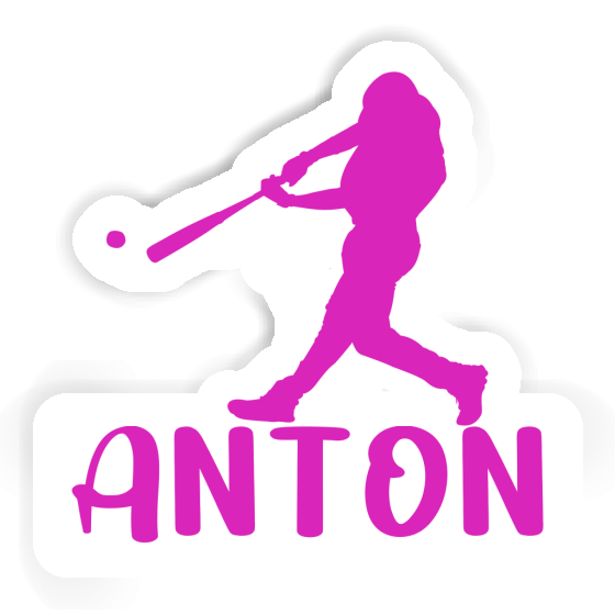 Anton Aufkleber Baseballspieler Laptop Image