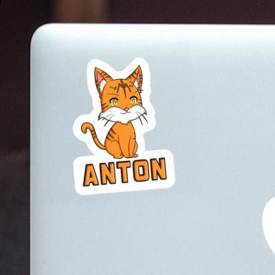 Aufkleber Katze Anton Notebook Image