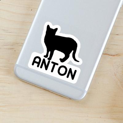 Anton Aufkleber Katze Notebook Image