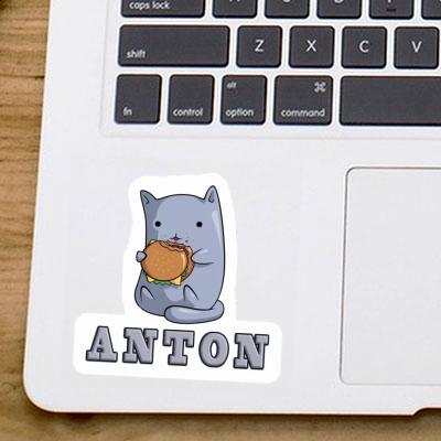 Sticker Anton Hamburger Cat Image