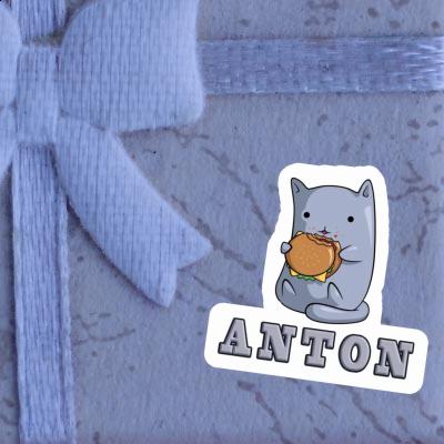 Sticker Anton Hamburger Cat Gift package Image