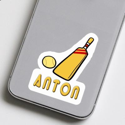 Sticker Anton Kricketschläger Notebook Image