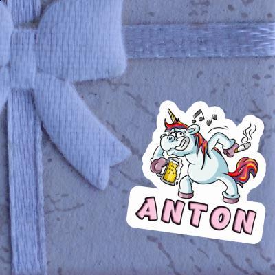 Party-Einhorn Sticker Anton Notebook Image