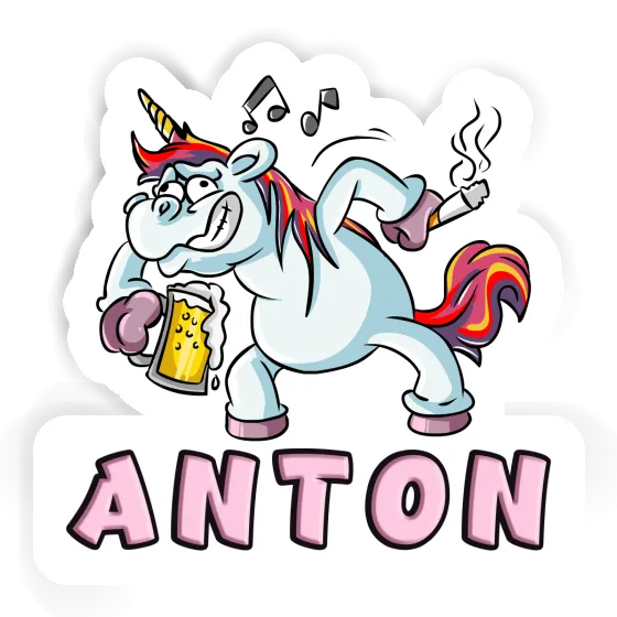 Party-Einhorn Sticker Anton Laptop Image