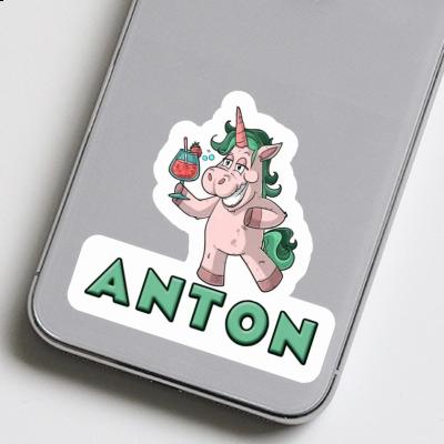 Anton Autocollant Licorne festive Image