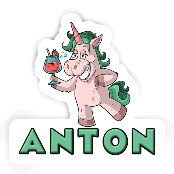 Anton Autocollant Licorne festive Image