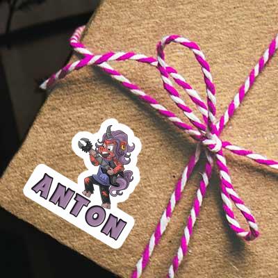 Sticker Rockendes Einhorn Anton Gift package Image