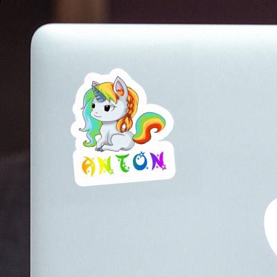 Sticker Unicorn Anton Laptop Image