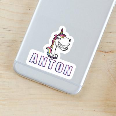 Grinning Unicorn Sticker Anton Notebook Image