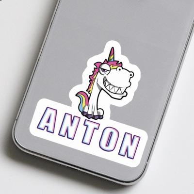 Anton Aufkleber Einhorn Laptop Image