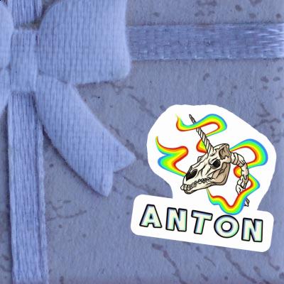 Sticker Anton Einhorn-Totenkopf Notebook Image