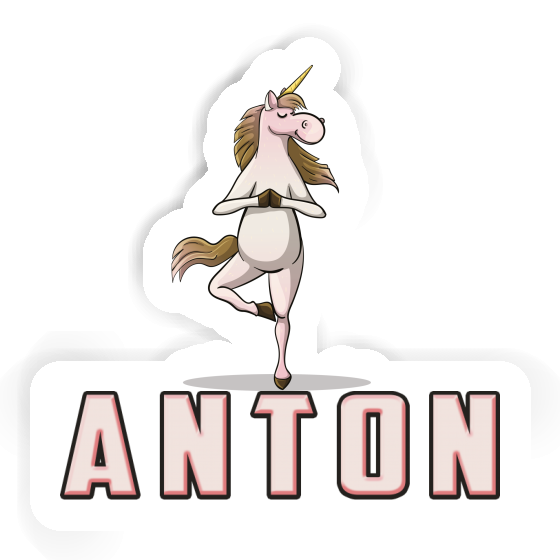 Sticker Anton Yoga Unicorn Image