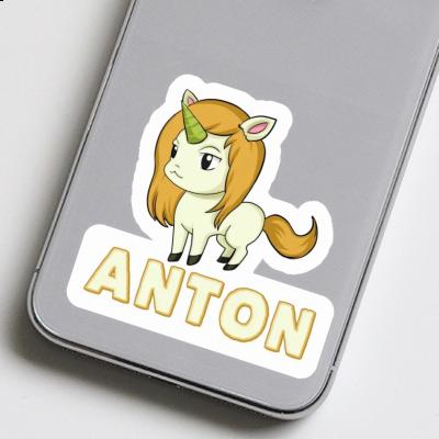 Anton Aufkleber Einhorn Laptop Image