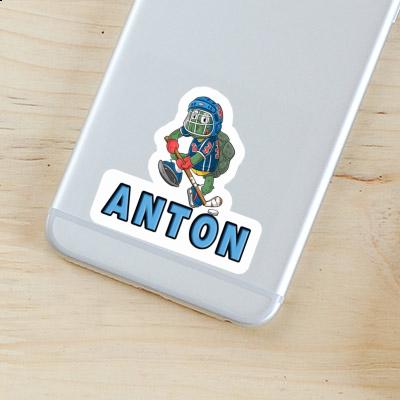 Hockey Player Sticker Anton Laptop Image