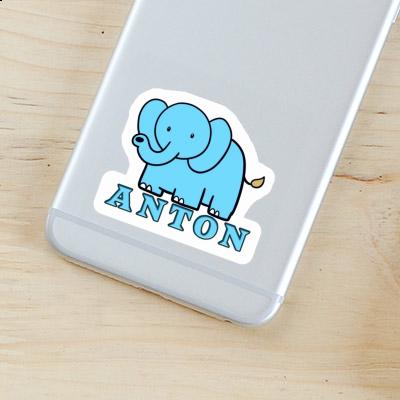 Aufkleber Anton Elefant Notebook Image